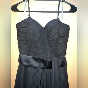 Chic Black Maxi Dress with Ruched Bodice